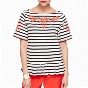 Kate Spade Broome Street Embroidered Top